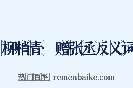 柳梢青·赠张丞反义词是什么意思的图片
